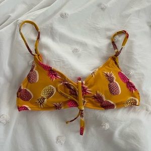 Orange bikini top with pineapples